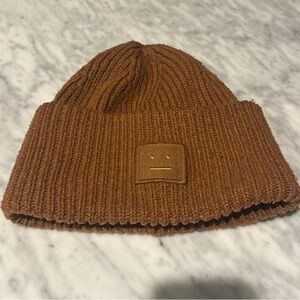 Acne Studios Pansy Wool Burnt Orange/Brown Beanie in great condition